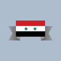 illustration du modèle de drapeau de la syrie vecteur