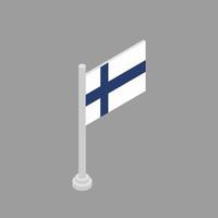 illustration du modèle de drapeau finlandais vecteur