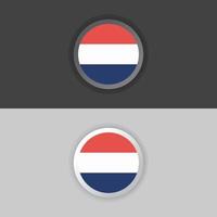 illustration du modèle de drapeau des pays bas vecteur