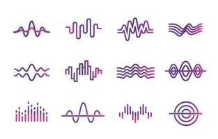 modèle de concept d'icône d'onde sonore vecteur