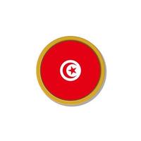 illustration du modèle de drapeau tunisien vecteur