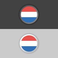 illustration du modèle de drapeau luxembourgeois vecteur