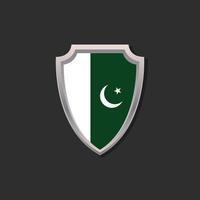 illustration du modèle de drapeau du pakistan vecteur