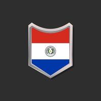 illustration du modèle de drapeau du paraguay vecteur