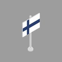 illustration du modèle de drapeau finlandais vecteur