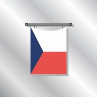 illustration du modèle de drapeau de la république tchèque vecteur