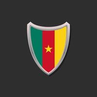 illustration du modèle de drapeau du cameroun vecteur