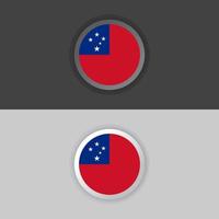 illustration du modèle de drapeau samoa vecteur