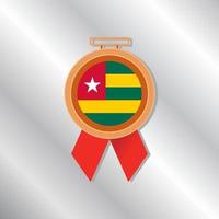 illustration du modèle de drapeau togo vecteur