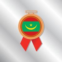 illustration du modèle de drapeau de la mauritanie vecteur