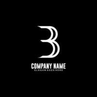 lettre de logo bb initial moderne concept de design simple et créatif vecteur