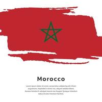 illustration du modèle de drapeau marocain vecteur