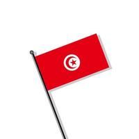 illustration du modèle de drapeau tunisien vecteur