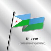 illustration du modèle de drapeau de djibouti vecteur