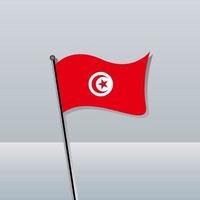 illustration du modèle de drapeau tunisien vecteur