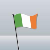 illustration du modèle de drapeau irlandais vecteur