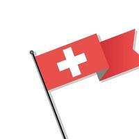 illustration du modèle de drapeau suisse vecteur