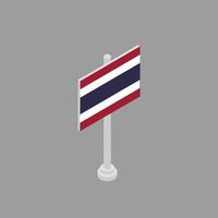 illustration du modèle de drapeau de la thaïlande vecteur