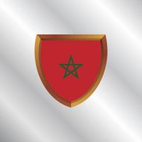 illustration du modèle de drapeau marocain vecteur