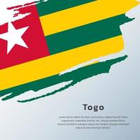 illustration du modèle de drapeau togo vecteur