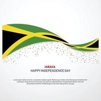 fond de joyeux jour de l'indépendance de la jamaïque vecteur