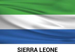 vecteur de conception du drapeau de la sierra leone