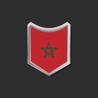 illustration du modèle de drapeau marocain vecteur