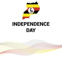 vecteur de conception de la fête de l'indépendance de l'ouganda