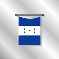 illustration du modèle de drapeau du honduras vecteur