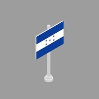 illustration du modèle de drapeau du honduras vecteur