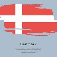 illustration du modèle de drapeau du danemark vecteur