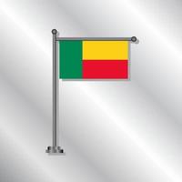 illustration du modèle de drapeau du bénin vecteur