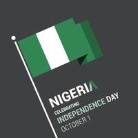 vecteur de conception de la fête de l'indépendance du nigeria
