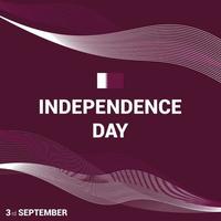 vecteur de carte de conception de la fête de l'indépendance du qatar