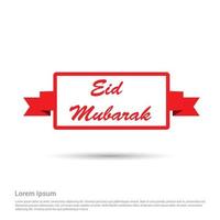 eid mubarak deisgn avec typographie et vecteur de conception créative