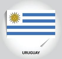 vecteur de conception de drapeau uruguay