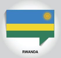 vecteur de conception de drapeaux rwandais