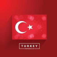 vecteur de carte de conception de la fête de l'indépendance de la turquie