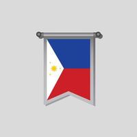 illustration du modèle de drapeau des philippines vecteur