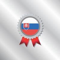 illustration du modèle de drapeau de la slovaquie vecteur