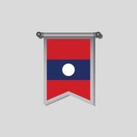 illustration du modèle de drapeau du laos vecteur