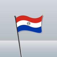 illustration du modèle de drapeau du paraguay vecteur