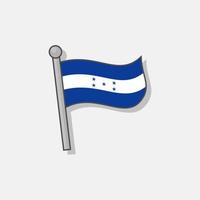 illustration du modèle de drapeau du honduras vecteur