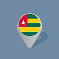 illustration du modèle de drapeau togo vecteur