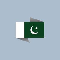 illustration du modèle de drapeau du pakistan vecteur