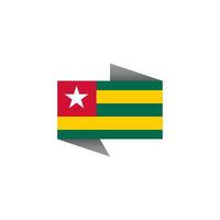 illustration du modèle de drapeau togo vecteur