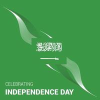 vecteur de carte de conception de jour de l'indépendance de l'arabie saoudite