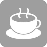 glyphe de café chaud autour de l'icône de fond vecteur