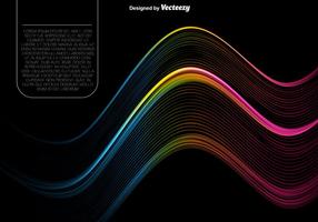 Spectre ondulé coloré abstraite - modèle vectoriel