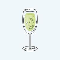 cocktail au citron vert vecteur